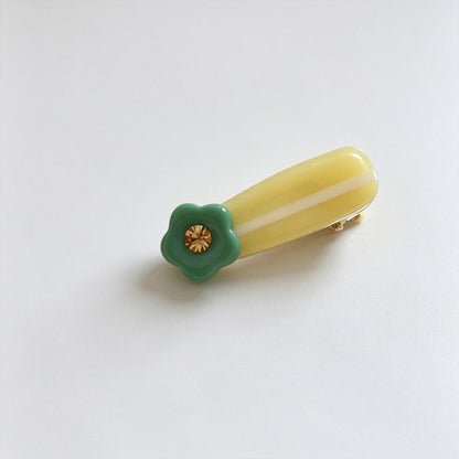 Flower Oval Duckbill Hair Clips