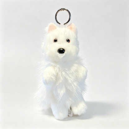 Plush Dog Figure Keychain