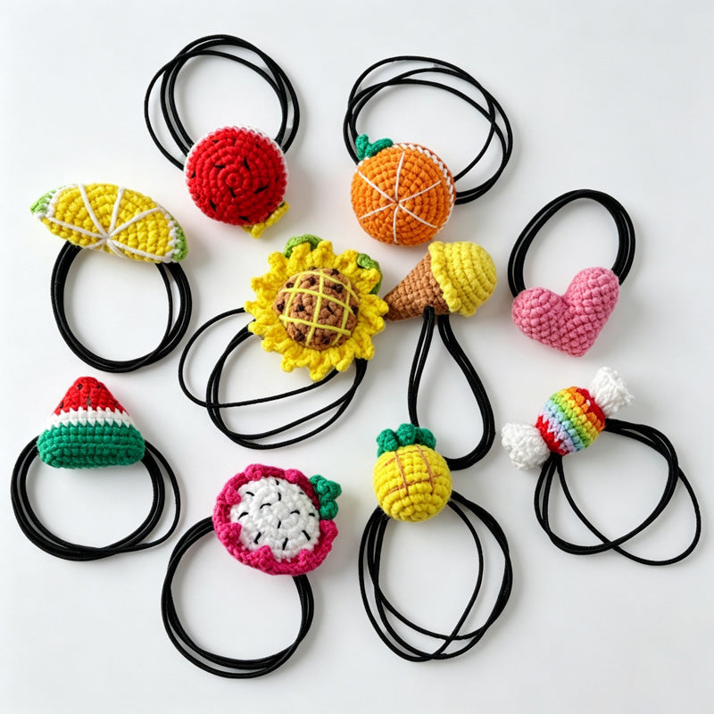 Crochet Fruit Hair Ties