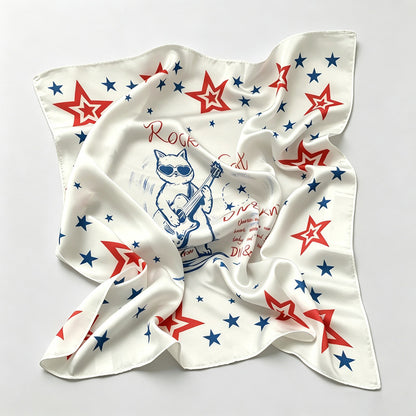 Print Square Head Neck Scarves