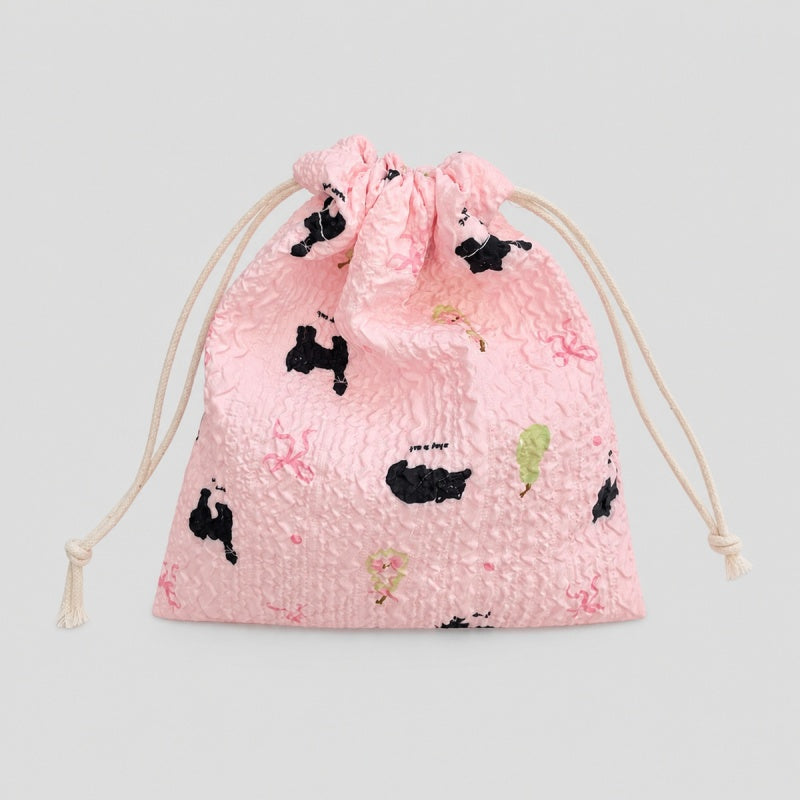 Floral Lace Drawstring Pouch