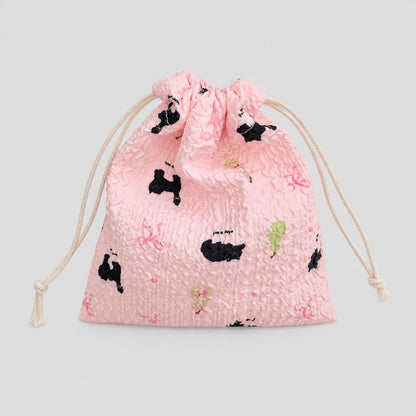 Floral Lace Drawstring Pouch