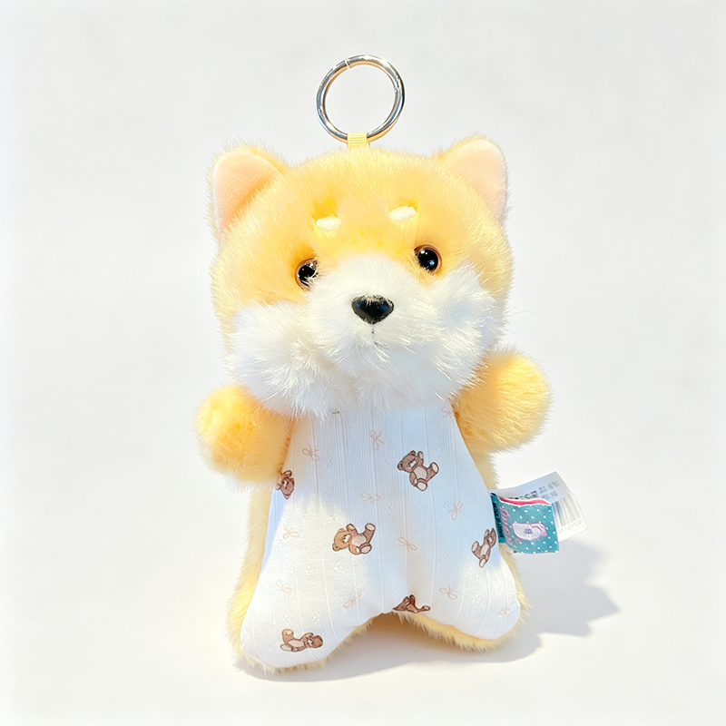 Plush Dog Pouch Keychain
