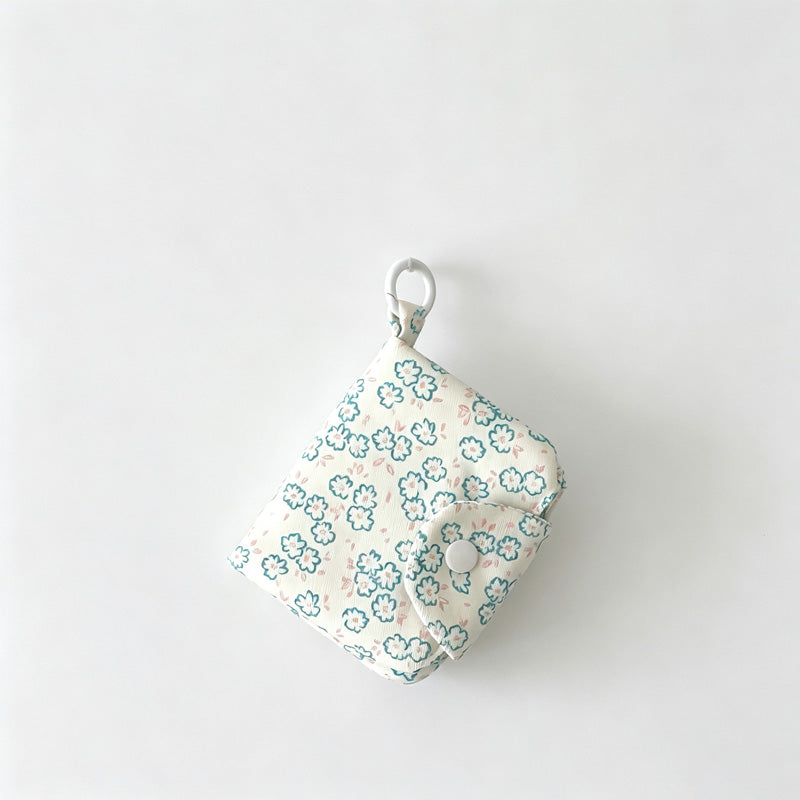 Multi Compartment Canvas Coin Pouch