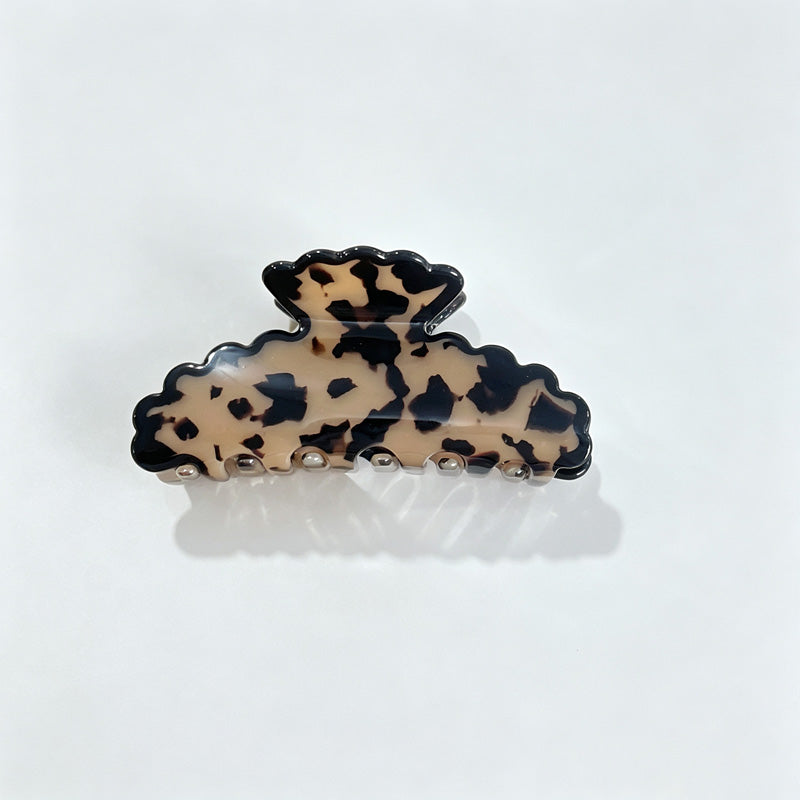 Marble Leaf Claw Clip