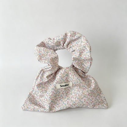 Floral Print Small Open Top Handbag