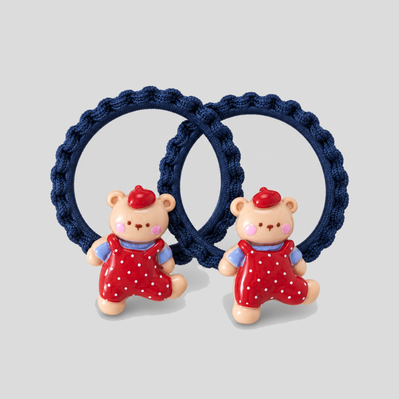 Lace Trim Dog Shape Hair Ties