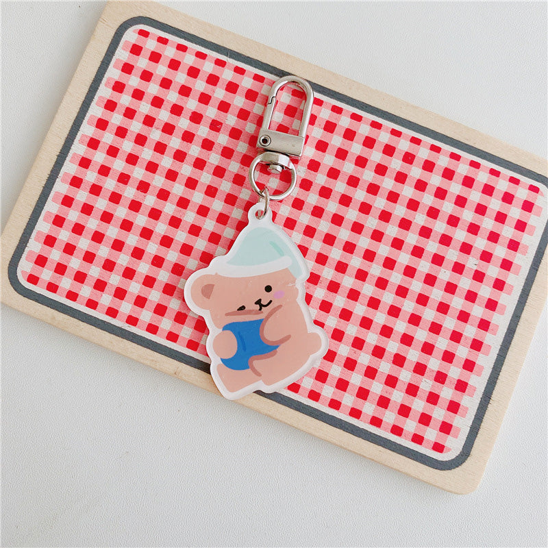 Acrylic Bear Figure Keychain