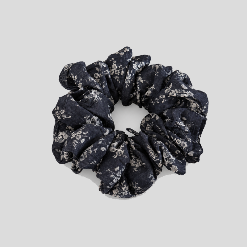 Floral Fabric Hair Scrunchie