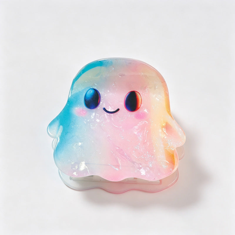Ghost Pumpkin Hair Claw Clip