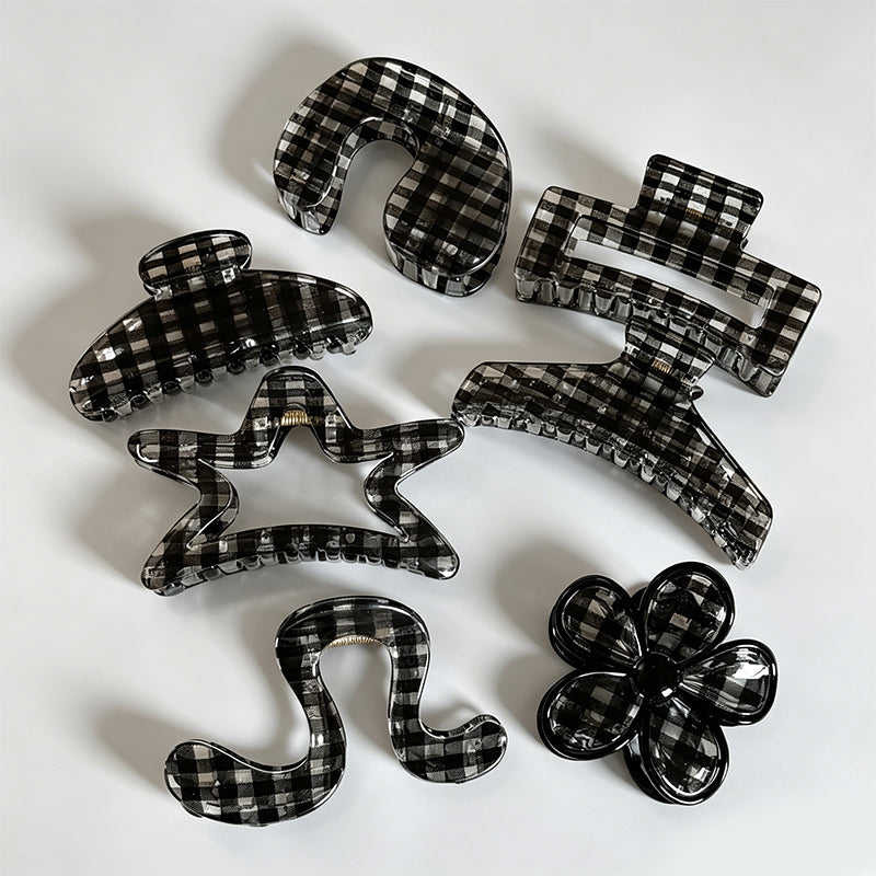 Refined Transparent Black Plai - Shopdayla Wholesale - #9106