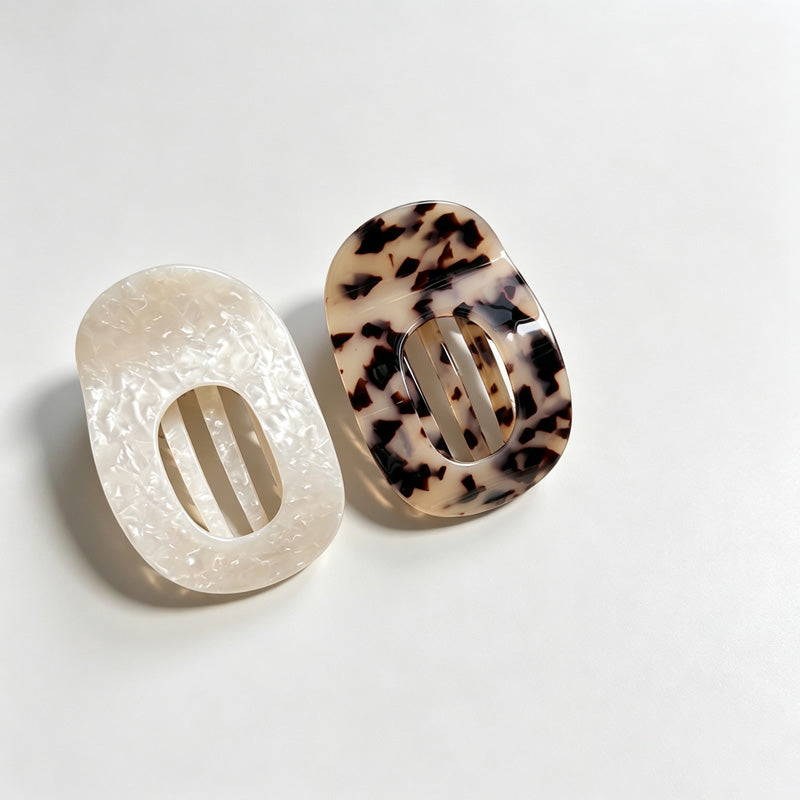 Flat Oval Hollow Hair Claw