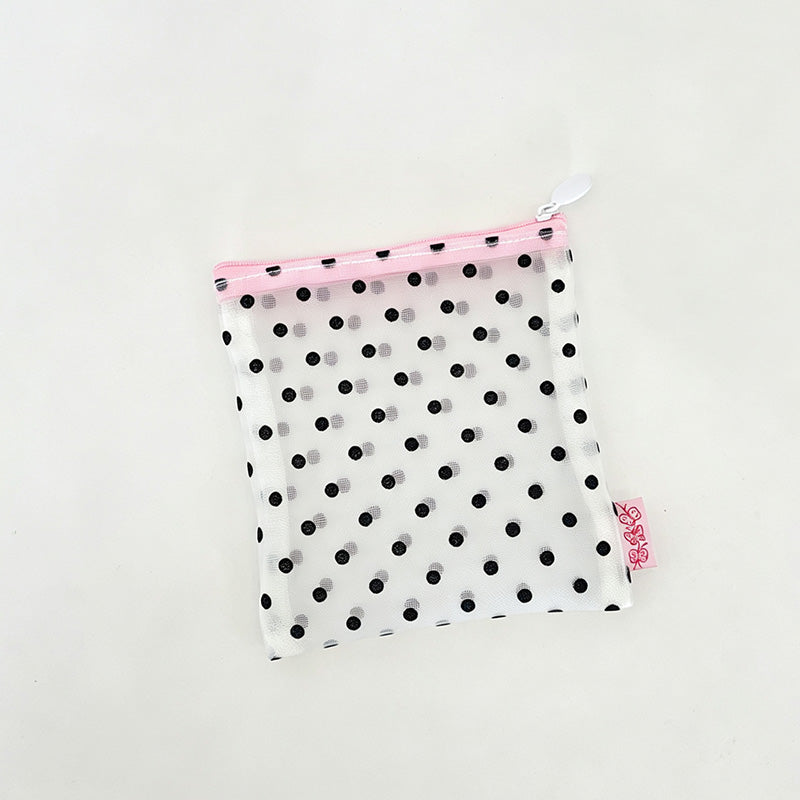Reversible Dot Drawstring Pouch