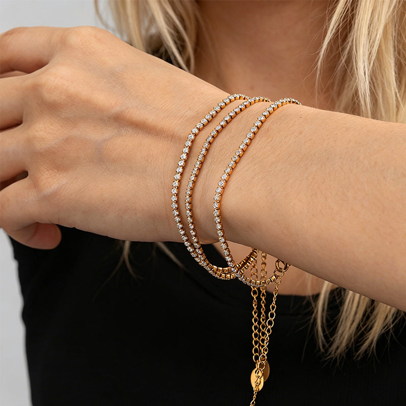 Luxury Full Paved Zircon Tennis Bracelet
