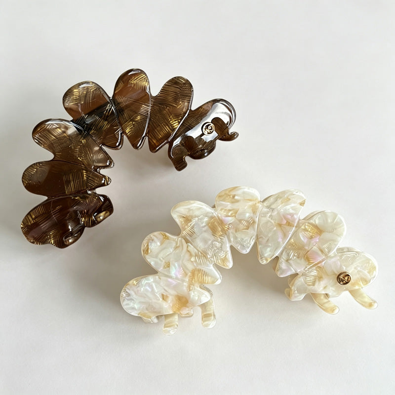 Petal Shape Acetate Hair Claw Clip