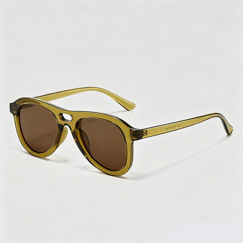 Classic Double Bridge Pilot Fashion Sunglasses
