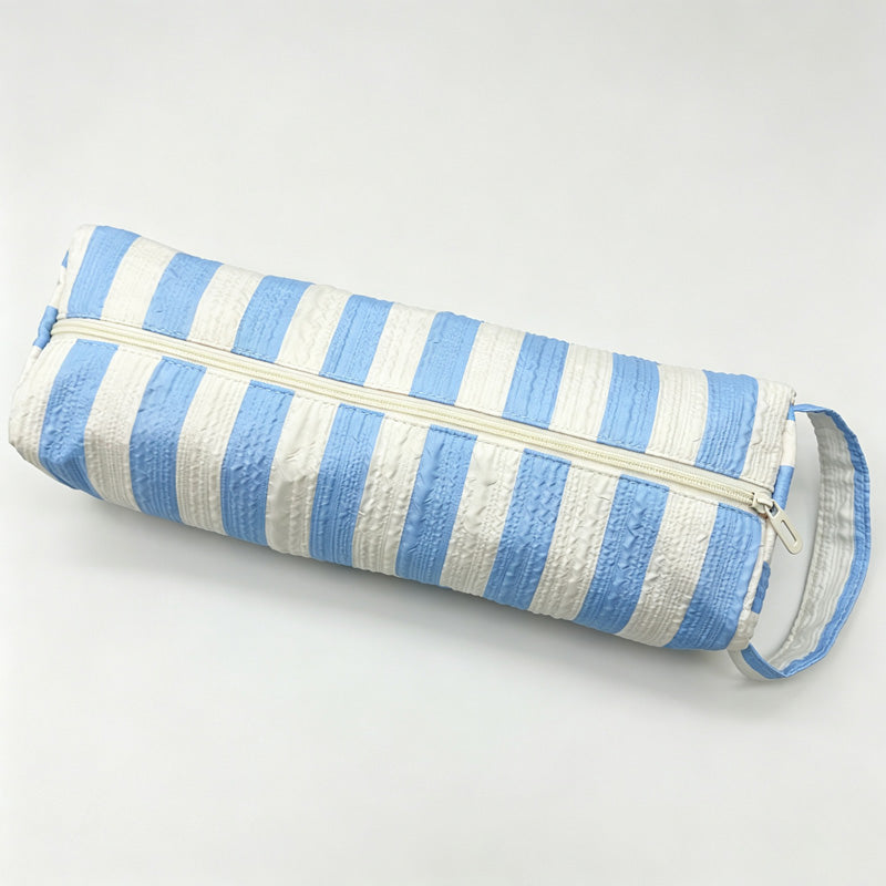 Striped Cylindrical Storage Pouch