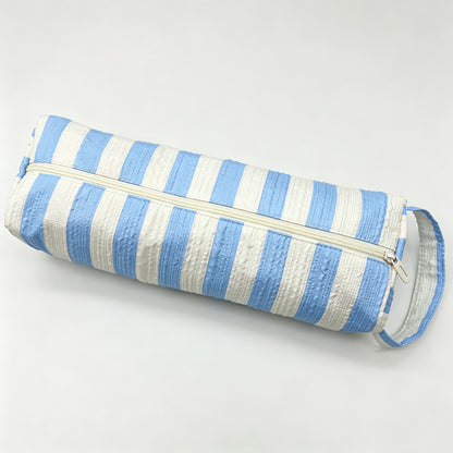 Striped Cylindrical Storage Pouch