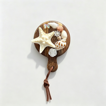 Wooden Shell Starfish Fridge Magnet Bottle Opener