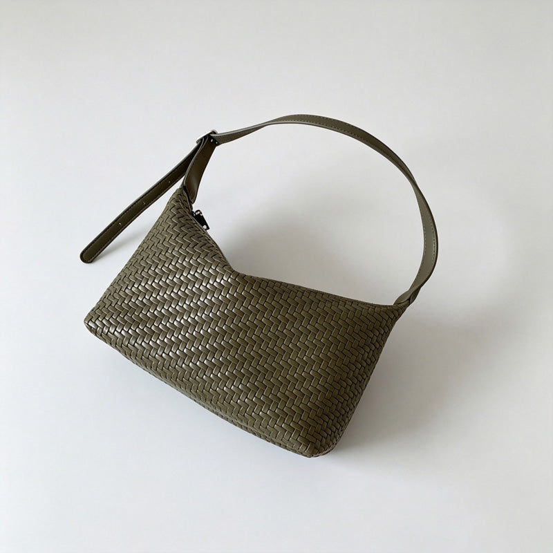 Woven Shoulder Hobo Handle Bag