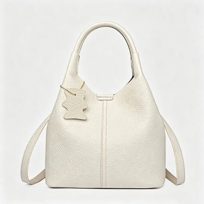 Faux PU Leather Bucket Crossbody Bag