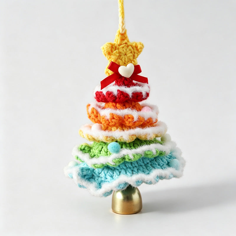 Ruffled Christmas Tree Hanger Charm