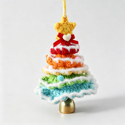 Ruffled Christmas Tree Hanger Charm