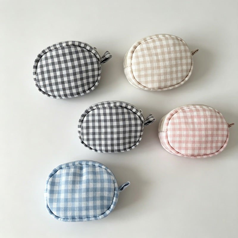 Gingham Mini Storage Pouch
