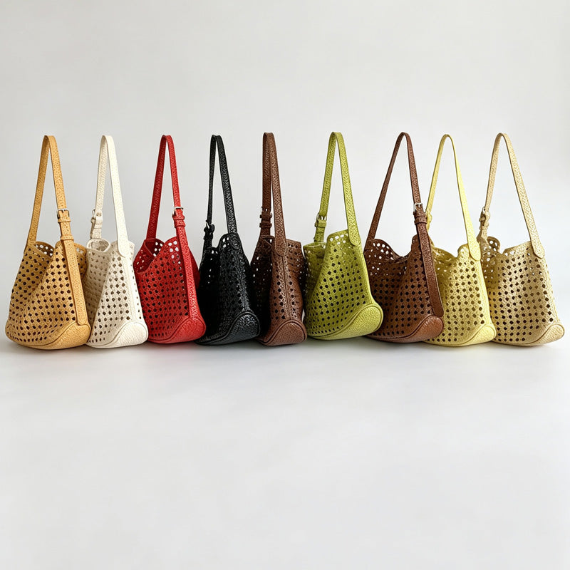 Woven Cutout Shoulder Bag