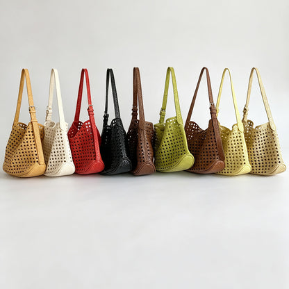 Woven Cutout Shoulder Bag