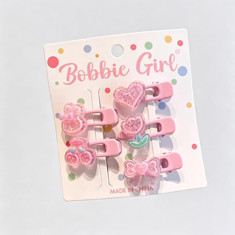 Animal Shape Resin Hair Clips Set