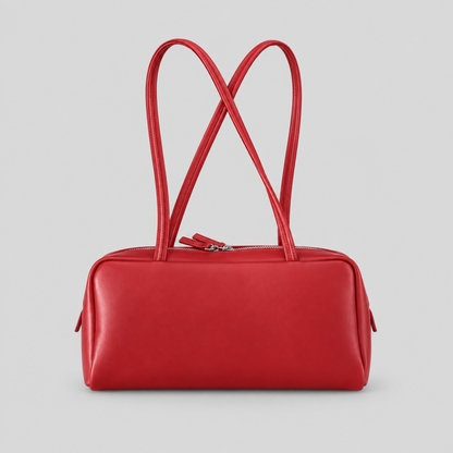 Faux Suede Shoulder Handle Bag