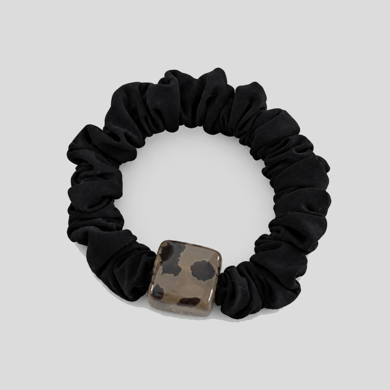 Leopard Print Fabric Hair Ties