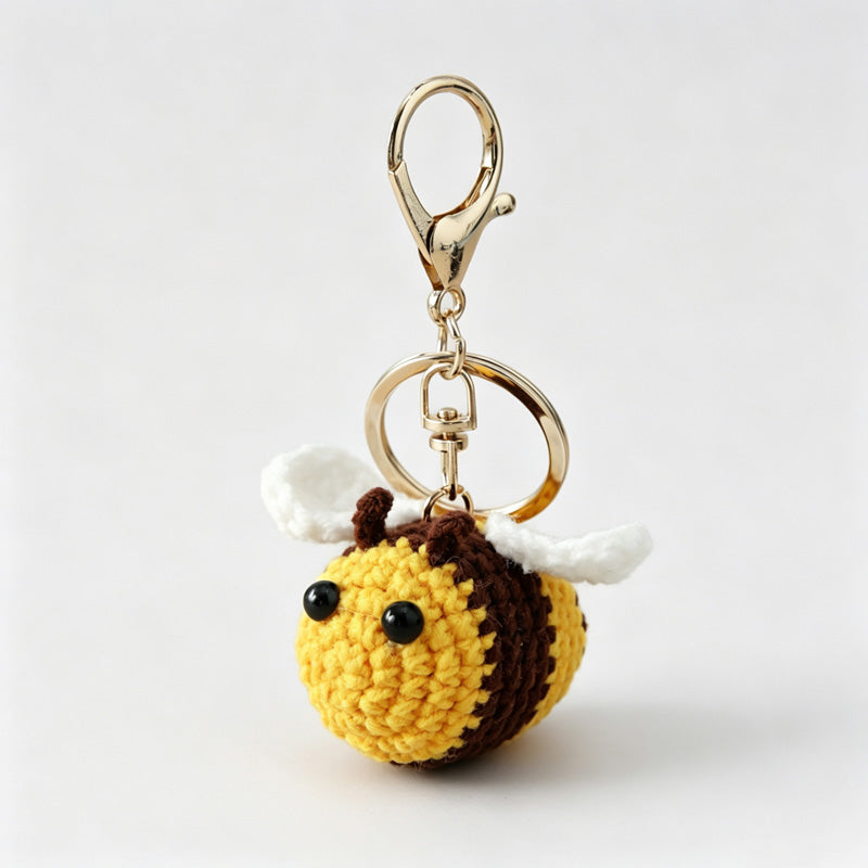 Crochet Bee Keychain