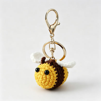 Crochet Bee Keychain