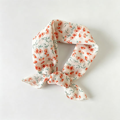 Square Print Floral Neck Head Bandana