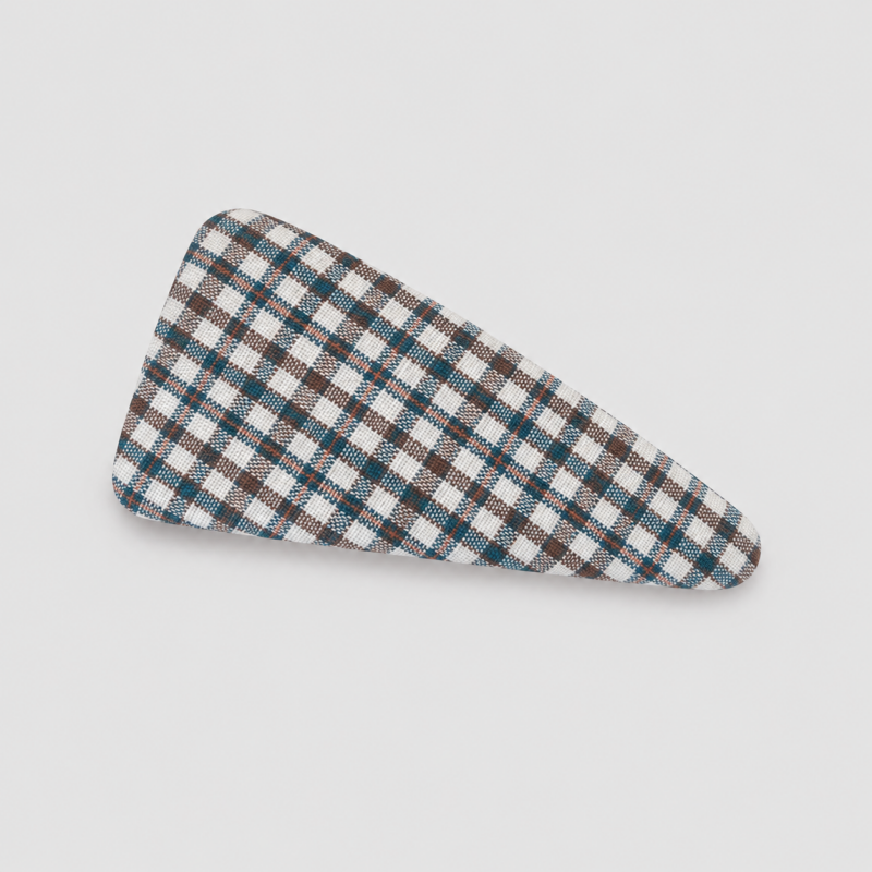 Floral Plaid Triangle Hair Cli - Shopdayla Wholesale - #4866