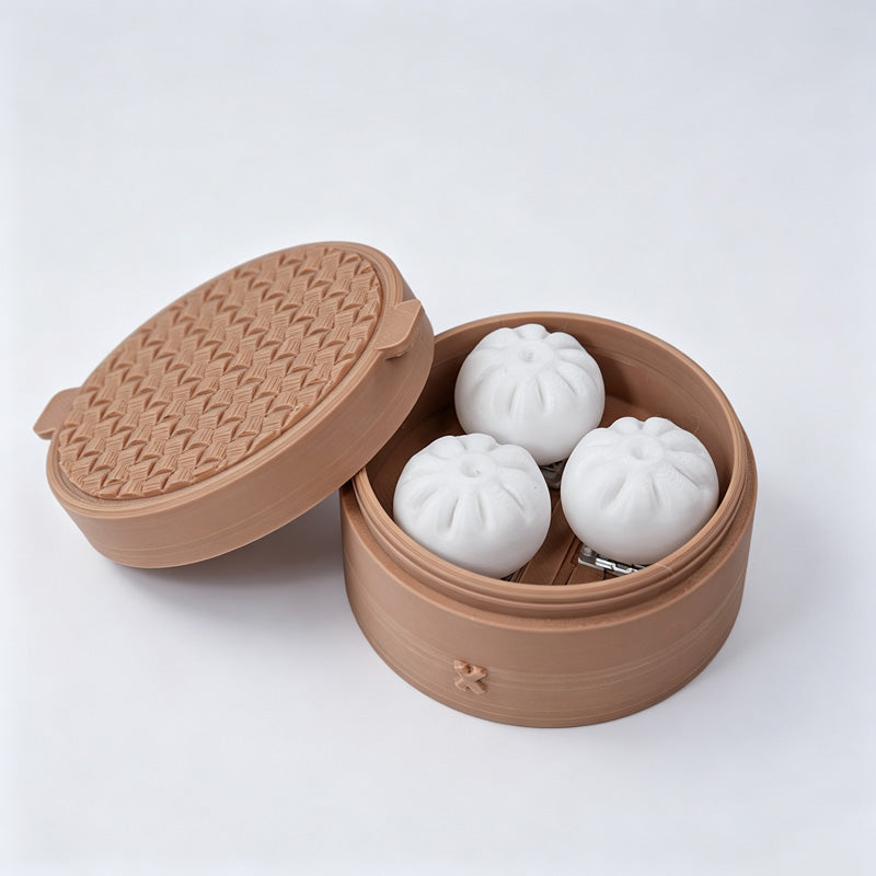 Large Siomai Steamer Fidget Keychain