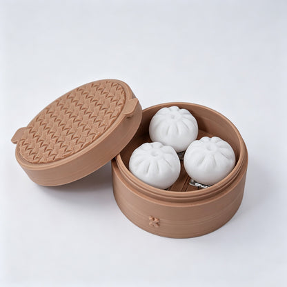 Large Siomai Steamer Fidget Keychain