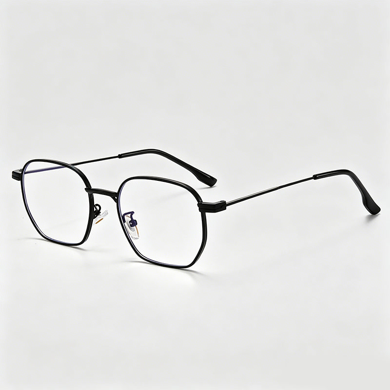 Slim Metal Irregular Rectangle Retro Sunglasses