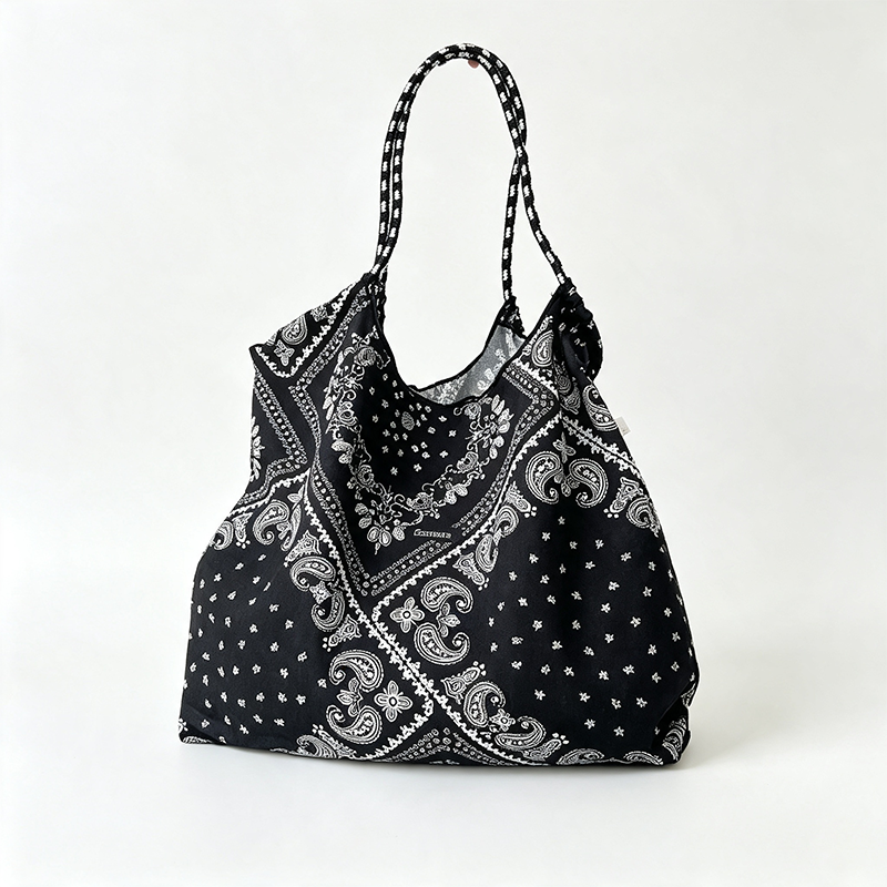 Ploka Dots Floral Print Tote Bag