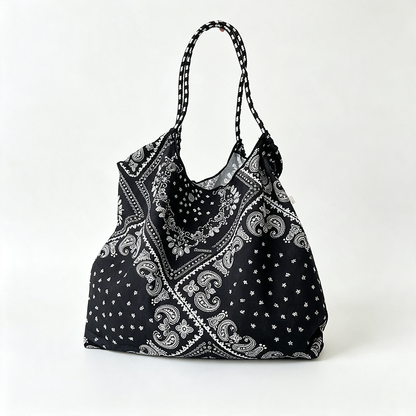 Ploka Dots Floral Print Tote Bag