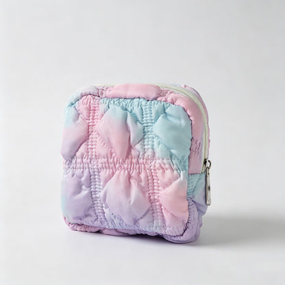 Quilted Tie‑Dye Mini Storage Pouch