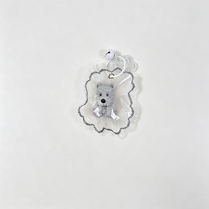Mini Dog Squeeze Toy Keychain