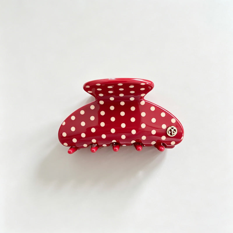 Polka Dots Fan Shaped Hair Claw