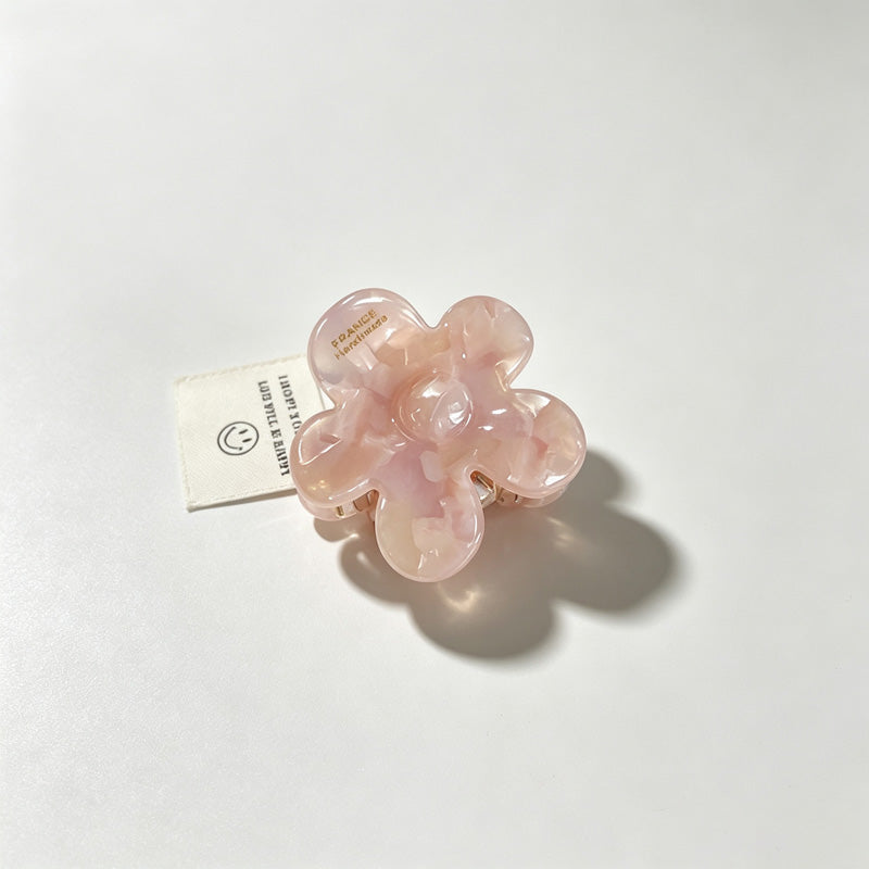Small Flower Marbled Hair Claw