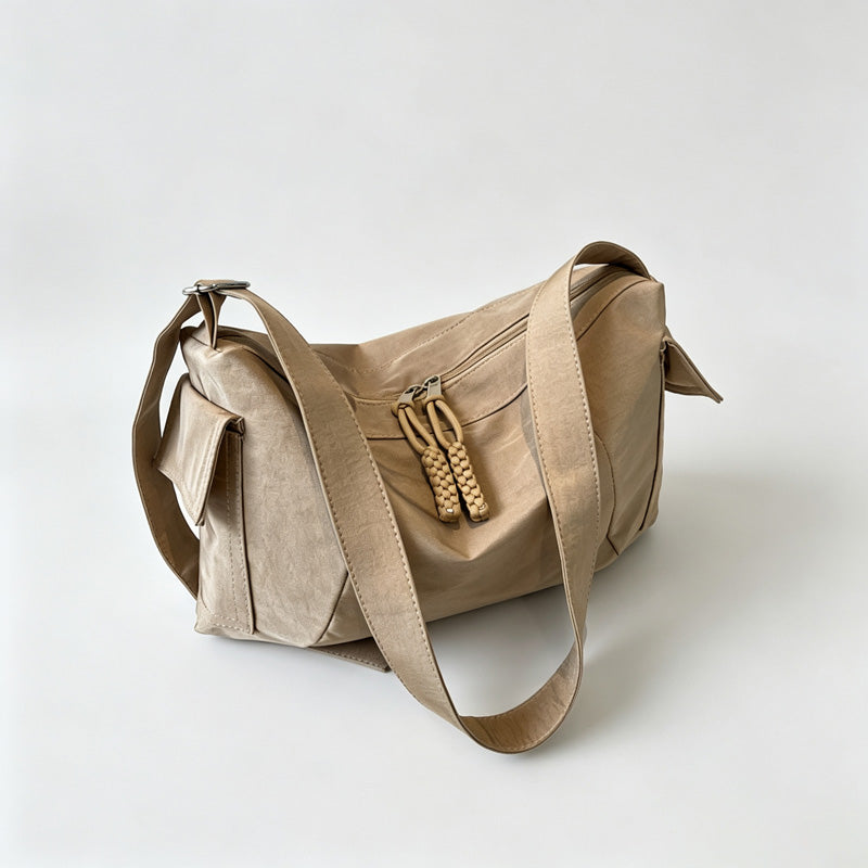 Canvas Drawstring Crossbody Bag