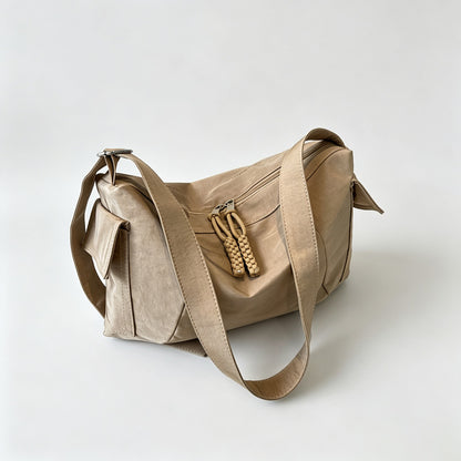 Canvas Drawstring Crossbody Bag