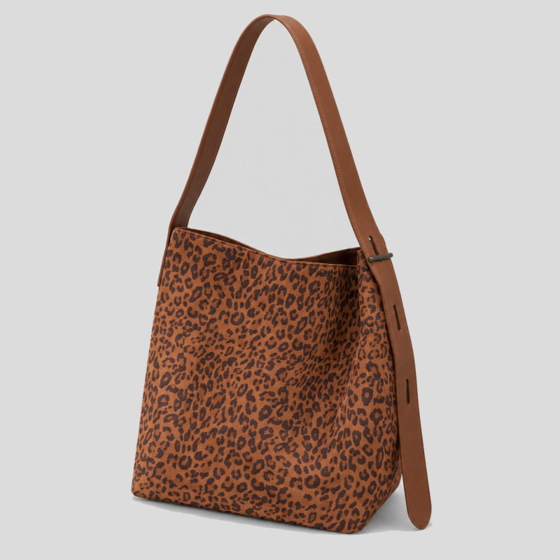 Bucket Leopard Large Shoulder Bag