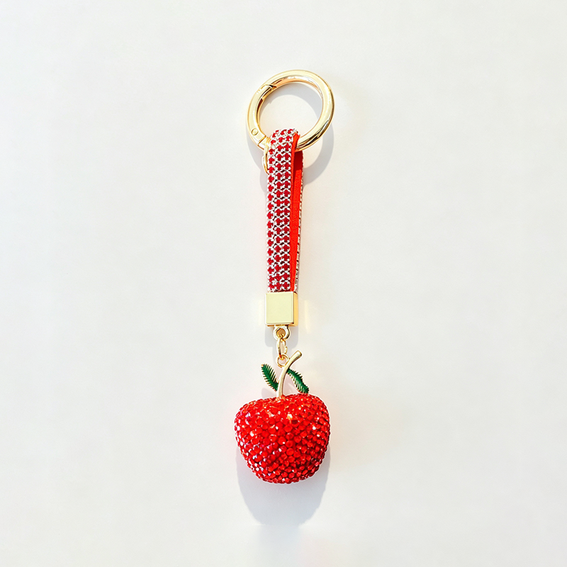 Apple Pendant Wrist Strap Keychain